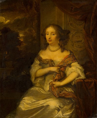 Portret van Elisabeth Bebber door Caspar Netscher